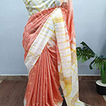 Crafted Kota Silk Saree - Orange